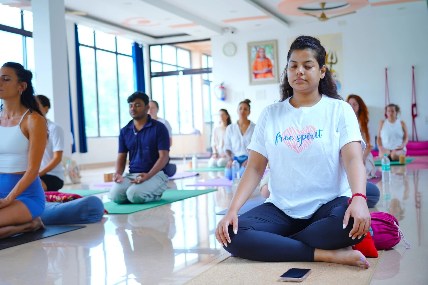 Yoga practice in Rishikesh